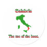 Calabria The Toe Of The Boot Round Sticker