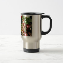 Caladium Tropical plant red green white Mug