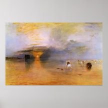 Calais - Collecting bait by Joseph Mallord Turner Print