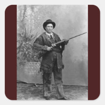 Calamity Jane Portrait Square Sticker