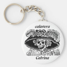 Calavera Catrina keychain
