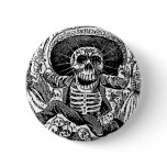 Calavera Day of the Dead Pinback Button