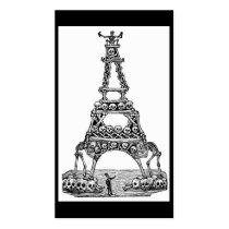 Calavera of the Eiffel Tower c. late 1800's Business Card Template