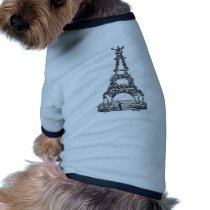Calavera of the Eiffel Tower c. late 1800's Dog T Shirt