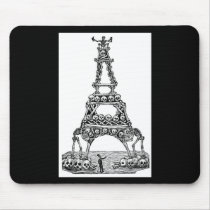Calavera of the Eiffel Tower c. late 1800's Mousepad