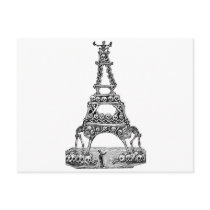 Calavera of the Eiffel Tower c. late 1800's Post Cards
