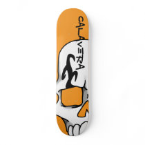 Calavera (Orange) Skateboard Deck