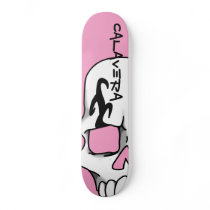 Calavera (Pink) Skateboard Deck