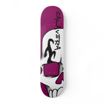 Calavera (Red-Violet) Skateboard Deck