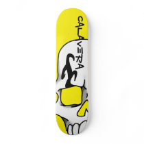 Calavera (Yellow) Skateboard Deck