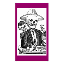 Calaveras from Guadalajara, Mexico Business Card Template