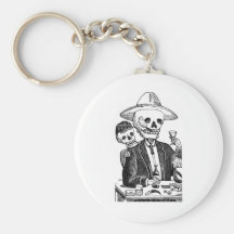 Calaveras from Guadalajara, Mexico Key Chain