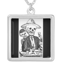 Calaveras from Guadalajara, Mexico Necklaces