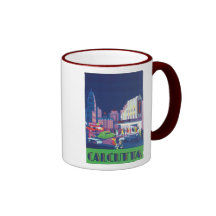 Calcutta Vintage Travel Poster Coffee Mug