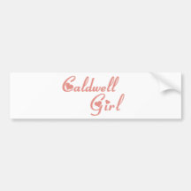 Caldwell Girl tee shirts Bumper Sticker