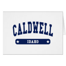 Caldwell Idaho College Style t shirts Card