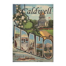 Caldwell, Idaho - Large Letter Scenes Canvas Prints