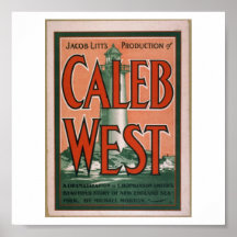 Caleb West Performance Poster circa 1900