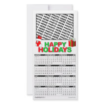 Calendar 2011 Happy Holidays Photo Card Add Image