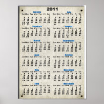 Calendar 2011 Poster Print