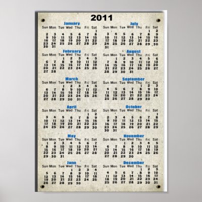Calendar 2011 Poster Print by mvdesigns