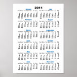 Calendar 2011 Poster Print