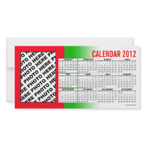 Calendar 2012 Photo Card Red Green 4