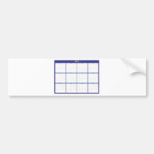 Calendar 2013 english auto sticker
