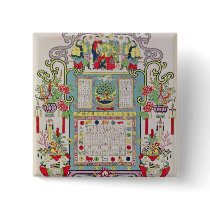 Calendar for Year 23 of the Reign of Emperor Pinback Button