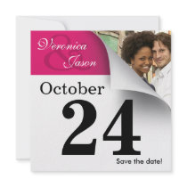 Calendar Page Save the Date Photo