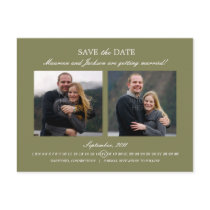 Calendar Photo Save The Date Postcard (Sage)