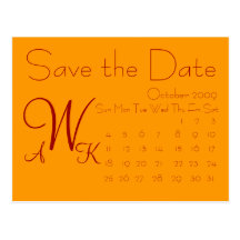 Calendar Save the date Postcards