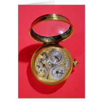Calendar watch, c.1690 card