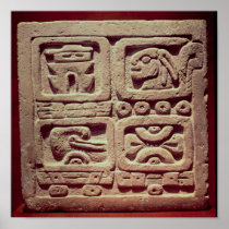 Calendar with four glyphs, Toltec