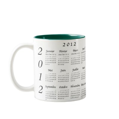Calendrier 2012 français mugs by Just_For_Mom