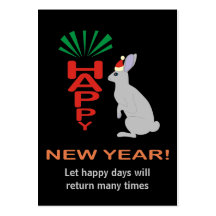 Calendrier de carte de visite de lapin