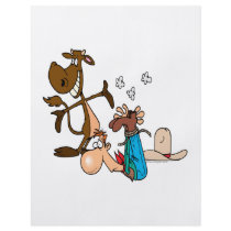 calf roping rodeo cowboy literally flyer design