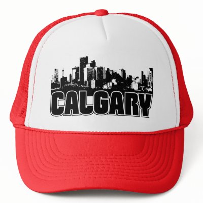 Calgary Skyline Trucker Hats by TurnRight