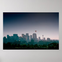 Calgary with Balloons borderless Print