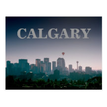 Calgary with Balloons Postcard
