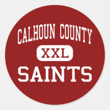 Calhoun County - Saints - High - Saint Matthews Round Stickers