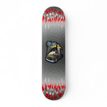 "Cali Dreamin" Skateboard in Grey