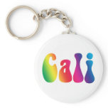 Cali Tie-Dye California Hippie Logo Keychains