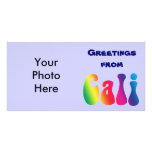 Cali Tie-Dye California Hippie Logo Custom Photo Card