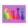 Cali Tie-Dye California Hippie Logo Post Card