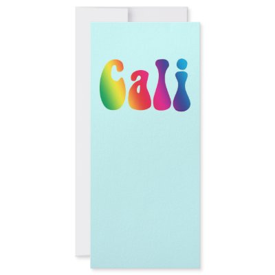 Cali Tie-Dye California Hippie Logo Custom Rack Card by AngelCityArt