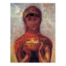 Calice de mystère - art spirituel par Odilon Redon Cartes Postales