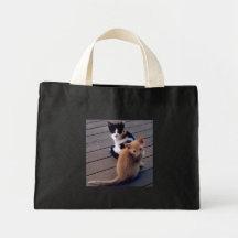 Calico and Orange Kittens Canvas Bag