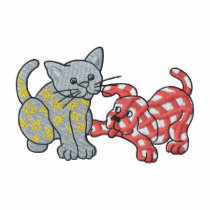 Calico Cat and Gingham Dog