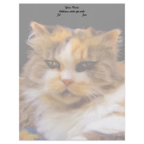 Calico cat art letterhead